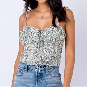 Princess Polly Green Cinzia Top